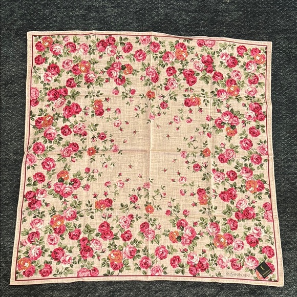 Yves Saint Laurent Accessories - YSL Floral Handkerchief